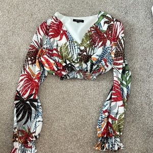Crop blouse / great for tropical